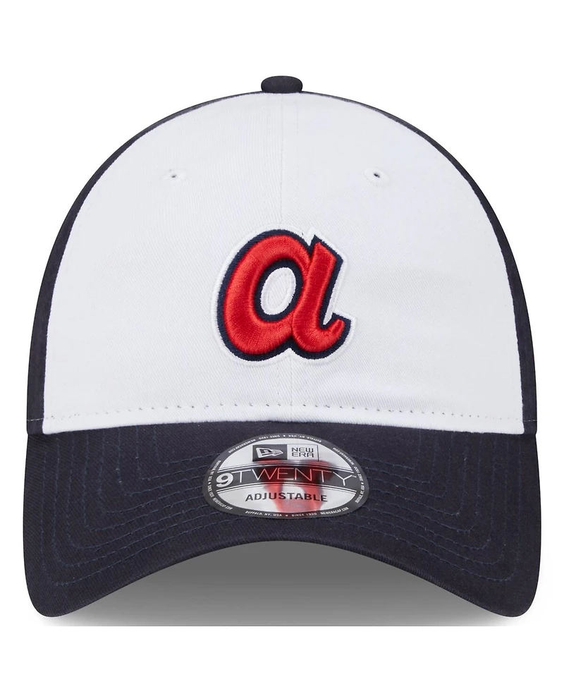 Men's New Era White Atlanta Braves 2024 Batting Practice 9TWENTY Adjustable Hat