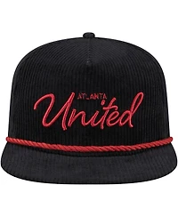 Men's New Era Black Atlanta United Fc Corduroy Golfer Adjustable Hat