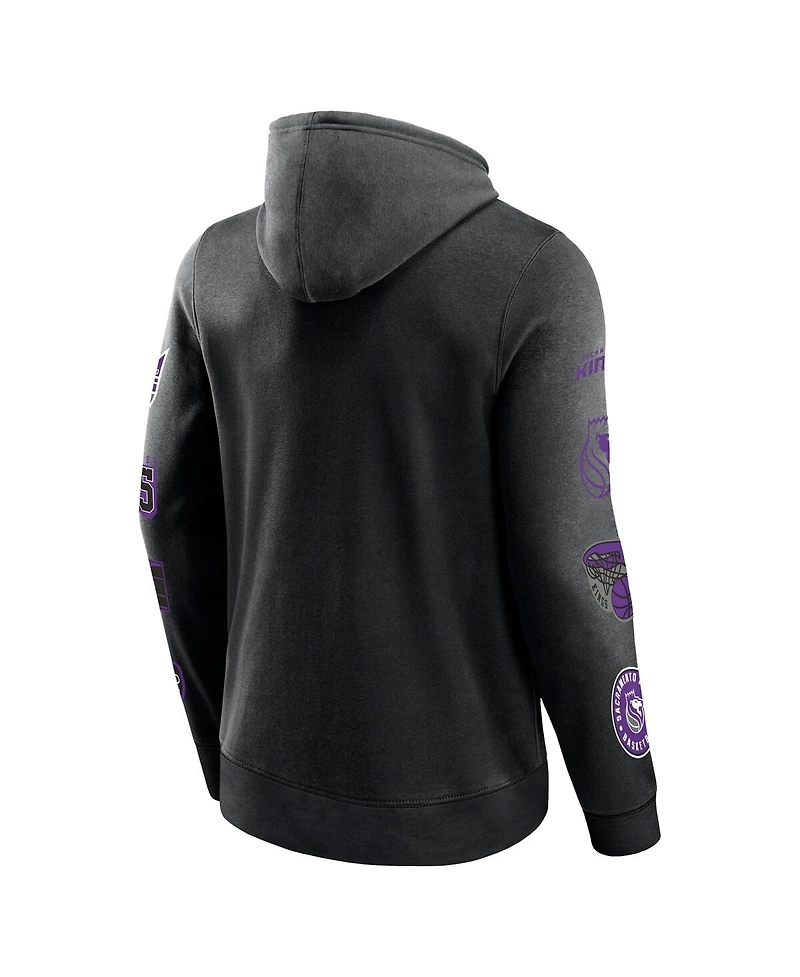 Men's Fanatics Black Sacramento Kings Home Court Pullover Hoodie
