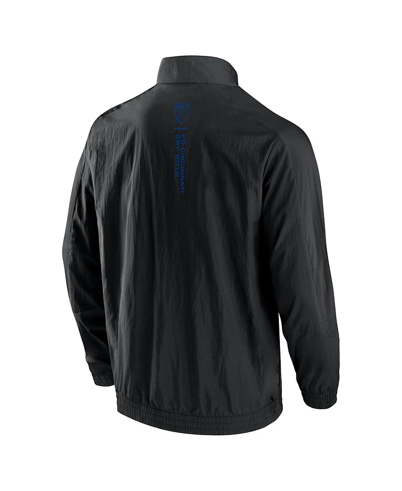 Men's Fanatics Black Fc Cincinnati Header Raglan Full-Zip Jacket