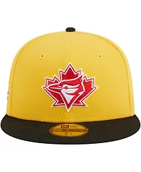 Men's New Era Yellow, Black Toronto Blue Jays Grilled 59FIFTY Fitted Hat