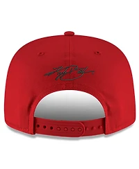 Men's New Era Scarlet, Black Kyle Busch Golfer Snapback Adjustable Hat
