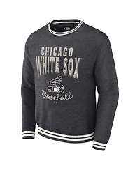 Men's Darius Rucker Collection By Fanatics Heather Charcoal Distressed Chicago White Sox Vintage-Like Pullover Sweatshirt