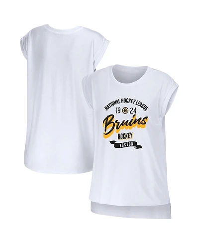 Women's Wear by Erin Andrews White Boston Bruins Domestic Tank Top