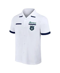 Men's Darius Rucker Collection By Fanatics White Seattle Mariners Bowling Button-Up Shirt