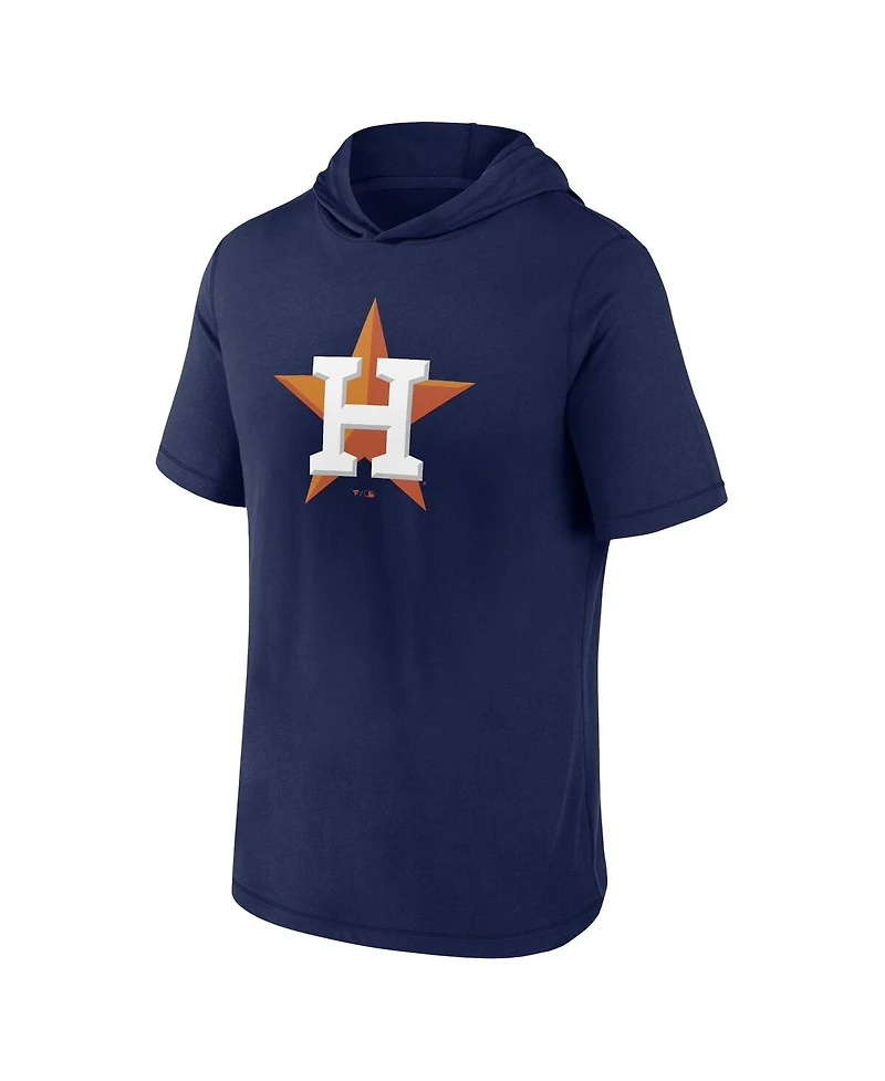 Men's Fanatics Navy Houston Astros Short Sleeve Hoodie T-shirt