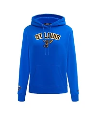 Women's Pro Standard Blue St. Louis Blues Classic Chenille Pullover Hoodie