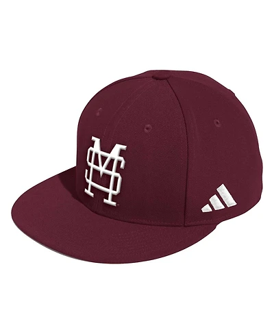 Men's adidas Maroon Mississippi State Bulldogs On-Field Baseball Fitted Hat