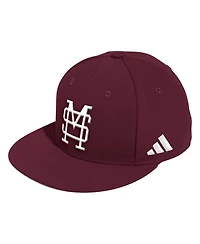 Men's adidas Maroon Mississippi State Bulldogs On-Field Baseball Fitted Hat