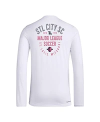 Men's adidas White Distressed St. Louis City Sc Local Stoic Long Sleeve T-shirt
