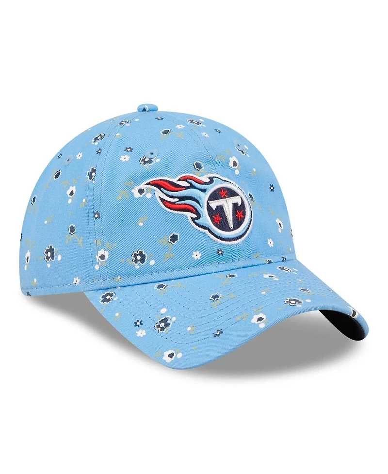 Women's New Era Light Blue Tennessee Titans Floral 9TWENTY Adjustable Hat