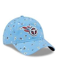 Women's New Era Light Blue Tennessee Titans Floral 9TWENTY Adjustable Hat