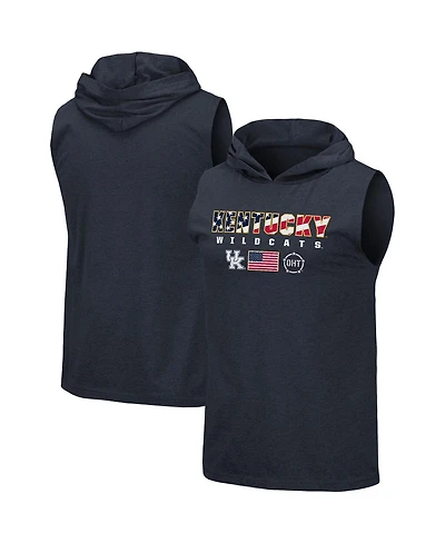 Men's Colosseum Navy Kentucky Wildcats Oht Military-Inspired Appreciation Americana Hoodie Sleeveless T-shirt
