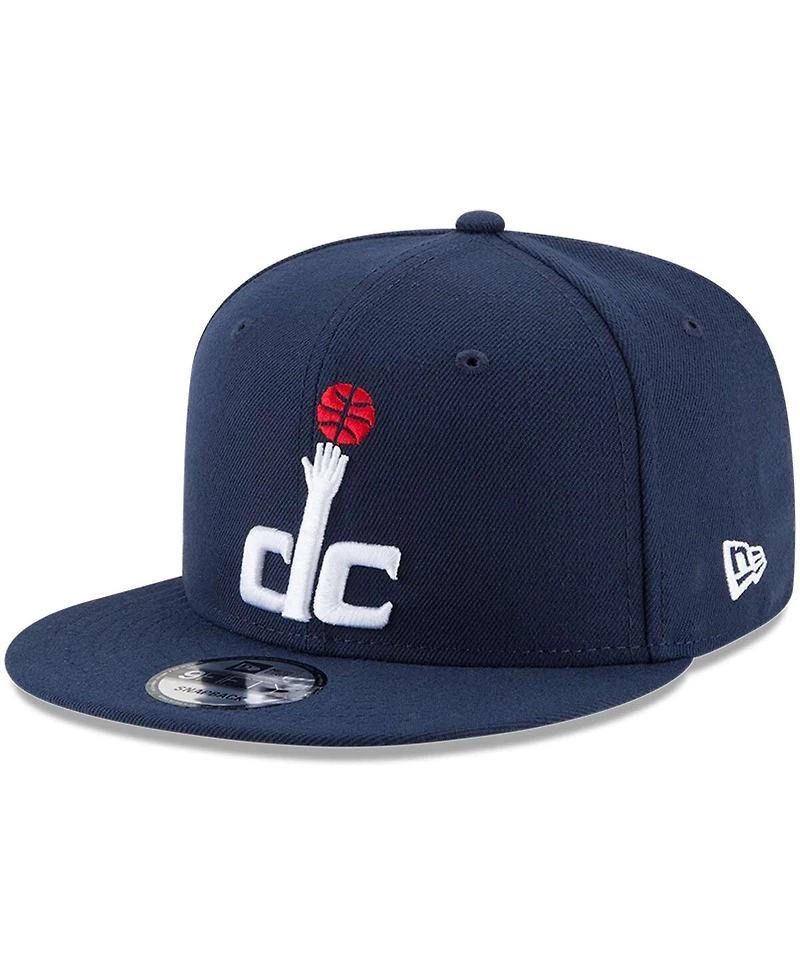Men's New Era Navy Washington Wizards Official Team Color 9FIFTY Snapback Hat