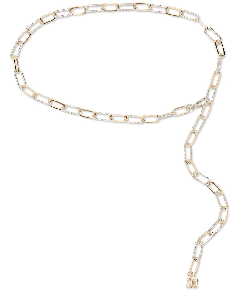 Steve Madden Women's Two-Tone Paperclip Chain Belt