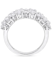 Moissanite Mixed-Cut Cluster Ring (3-5/8 ct. t.w.) Sterling Silver