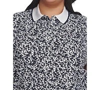 Tommy Hilfiger Plus Buttercup Floral-Print Polo Shirt