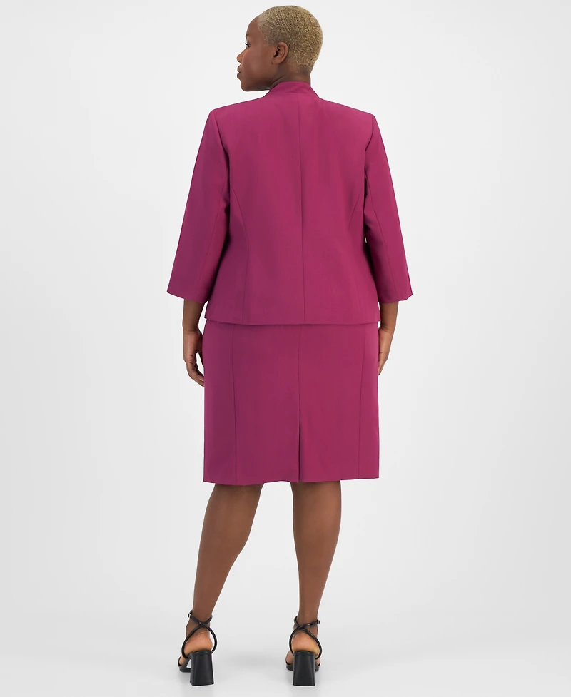 Le Suit Plus Size Jacket & Empire-Waist Sheath Dress
