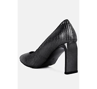 Tickles Italian Block Heel Pumps