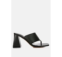 Muse Me Triangular Block Heel Thong Sandals