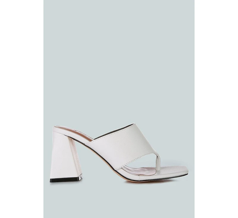Muse Me Triangular Block Heel Thong Sandals