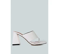 Muse Me Triangular Block Heel Thong Sandals