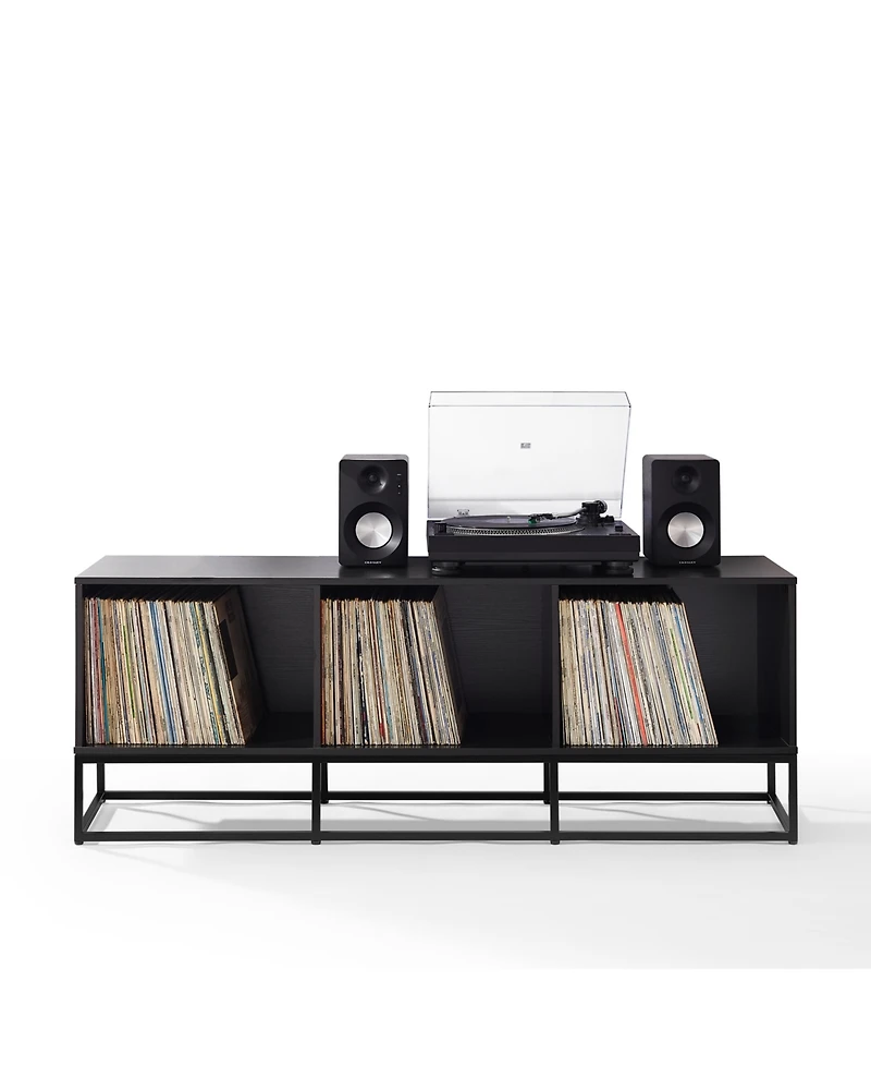 Crosley Enzo Large Mdf and Steel Record Storage Media Console