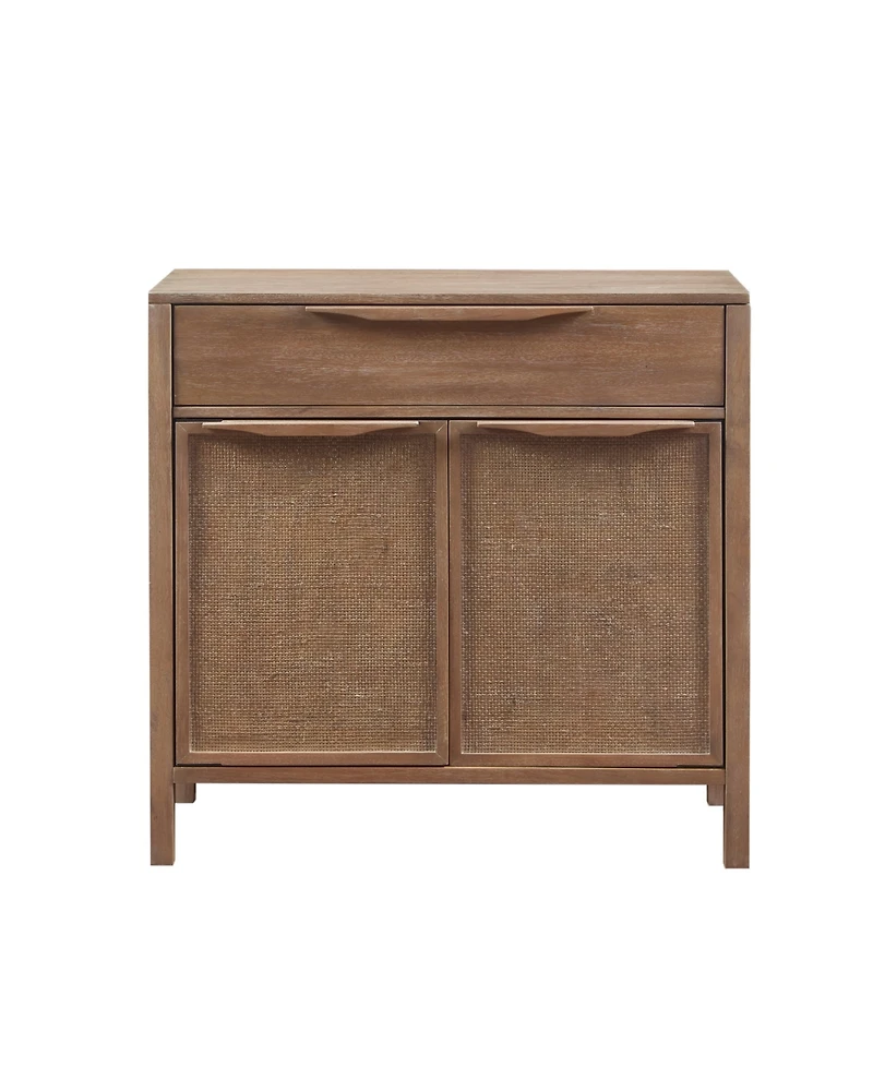 Madison Park Palisades 36"W Coastal 1 Drawer and 2 Door Storage Accent Chest with Cane Webbing Detailing