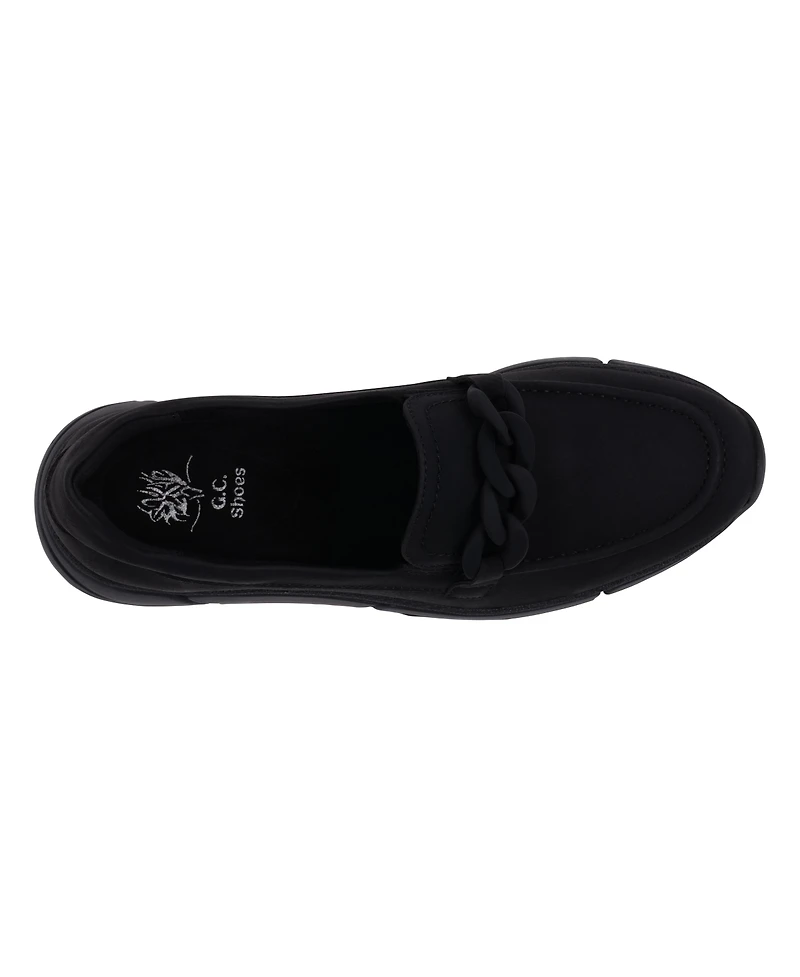 Gc Shoes Women's Molly Chain Hardware Slip On Sneakers