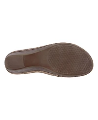 Gc Shoes Women's Hayden Perforated Contrast Cross Strap Wedge Sandals