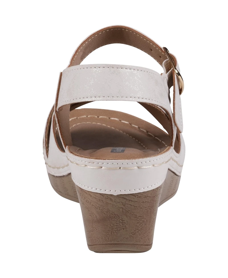 Gc Shoes Women's Monaco Crisscross Wedge Sandals
