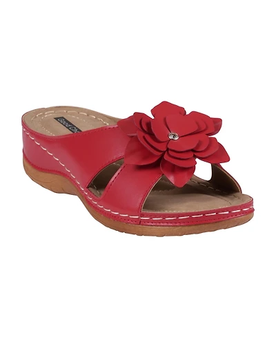 Gc Shoes Women's Joy Flower Rosette Comfort Sandals