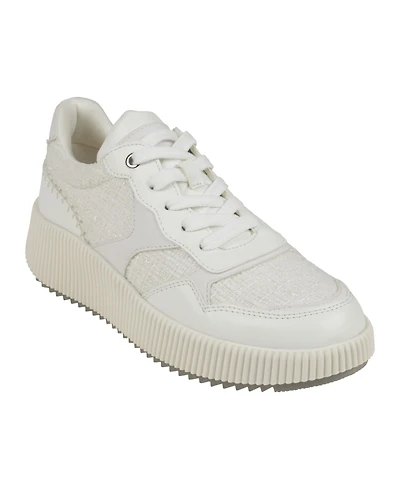 Gc Shoes Women's Calico Lace Up Platform Sneakers