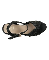 Gc Shoes Women's Maya Raffia Platform Wedge Sandals