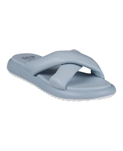 Gc Shoes Women's Nalani Crisscross Slide Flat Sandals