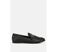 jiro horsebit detail flat loafers