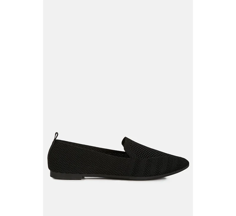 London Rag Akili Knit Textile Solid Flats Women