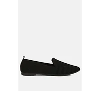 London Rag Akili Knit Textile Solid Flats Women