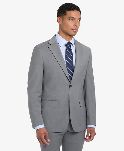 Tommy Hilfiger Men's Solid Pearl Grey Suit Separate Jacket