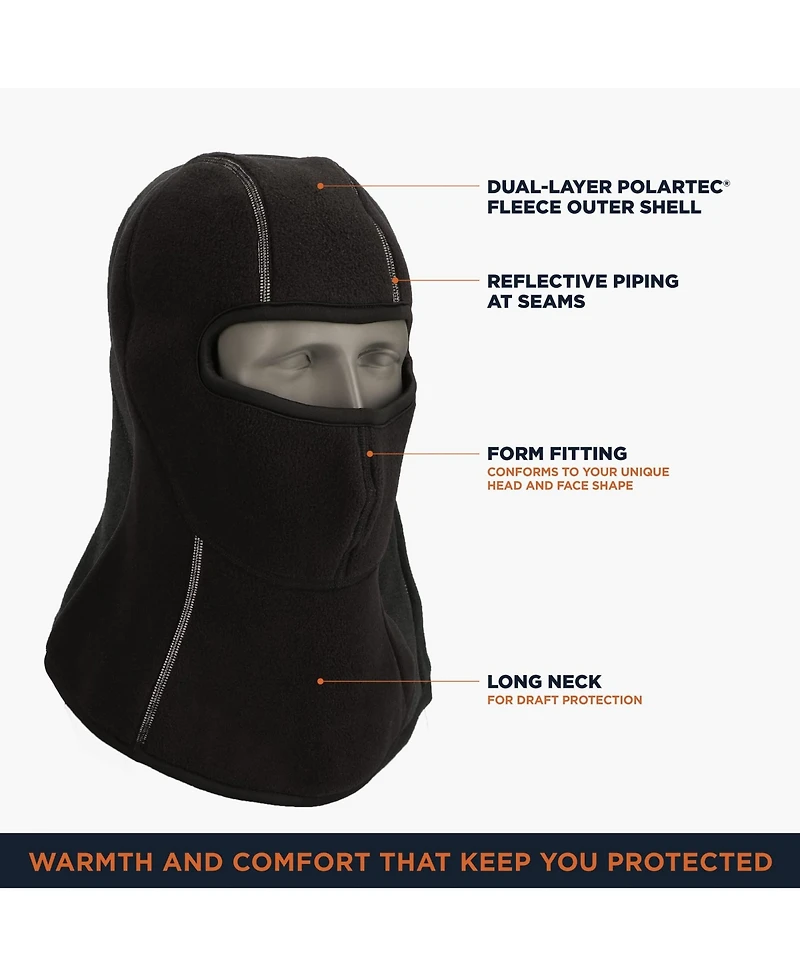RefrigiWear Men's Extreme Dual-Layer Clava - Insulated, Windproof, Moisture-Wicking, Warm Winter Balaclava for Cold Weather
