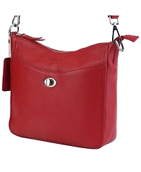 Mancini Pebble Elizabeth Leather Crossbody Handbag