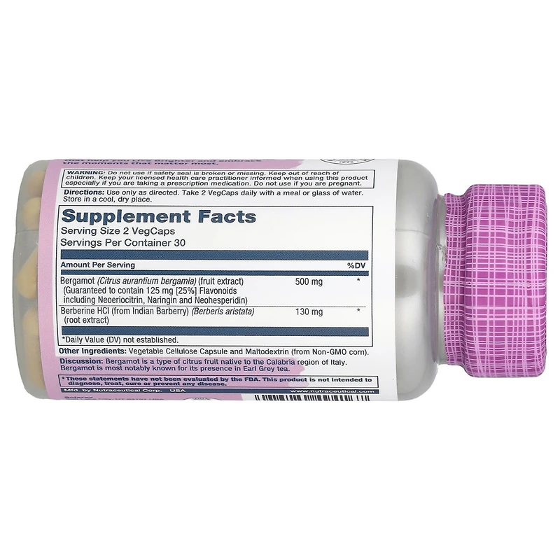 Solaray Vital Extracts Bergamot - 60 Vegcaps