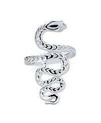 Bling Jewelry Egyptian Serpent Silver Ring: Reptile Stack Wrap Bypass Coil Band Sterling