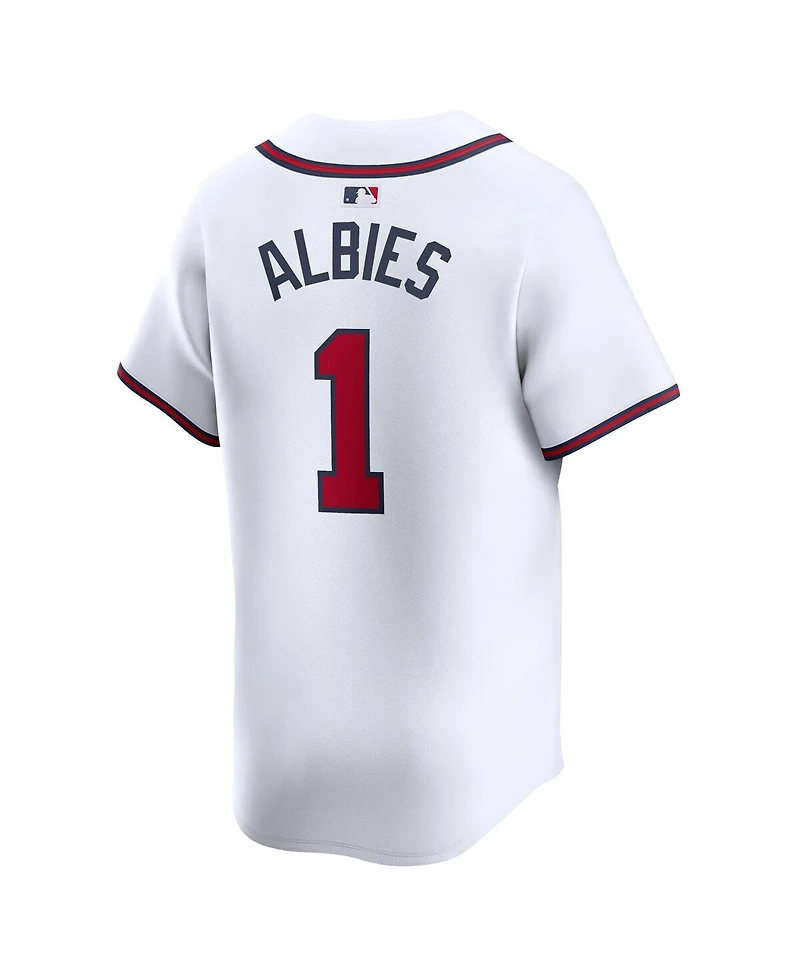 Men's Nike Ozzie Albies White Atlanta Braves Home Limited Player Jersey