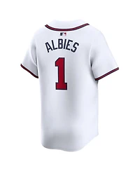 Men's Nike Ozzie Albies White Atlanta Braves Home Limited Player Jersey