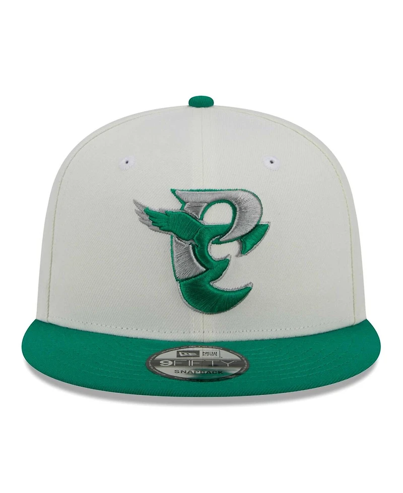 Men's New Era Cream, Kelly Green Philadelphia Eagles City Originals 9FIFTY Snapback Hat