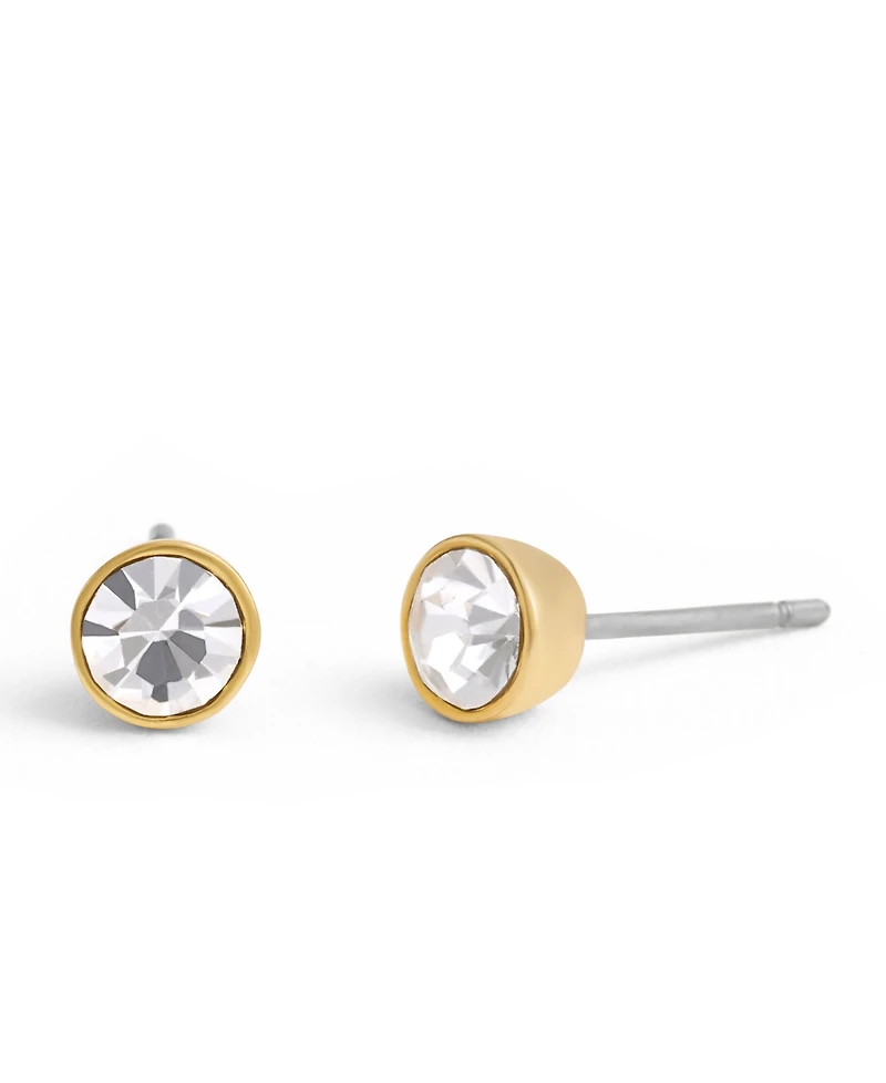Coach Faux Stone Convertible Halo Stud Earrings