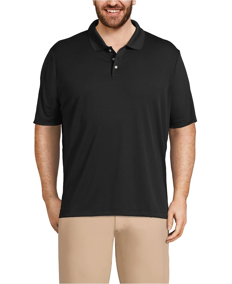 Lands' End Big & Tall School Uniform Short Sleeve Solid Active Polo Shirt