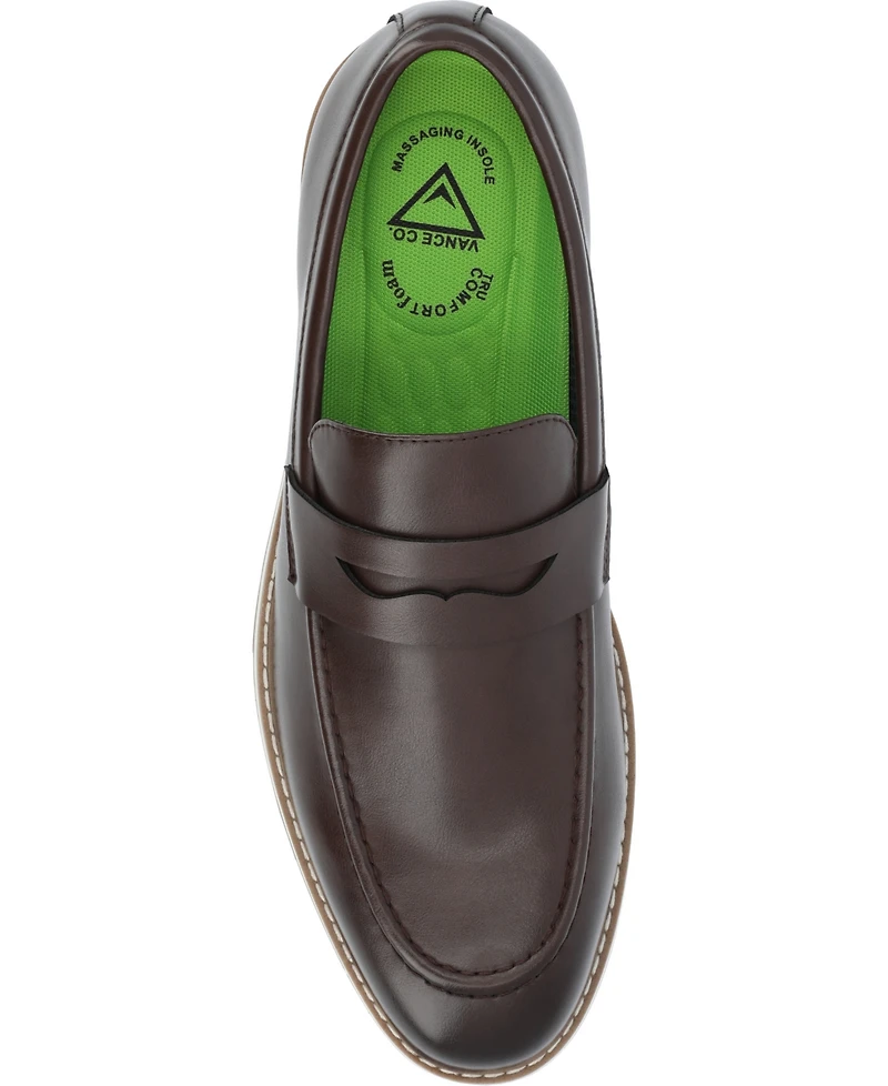 Vance Co. Men's Kahlil Tru Comfort Foam Slip-On Penny Loafers