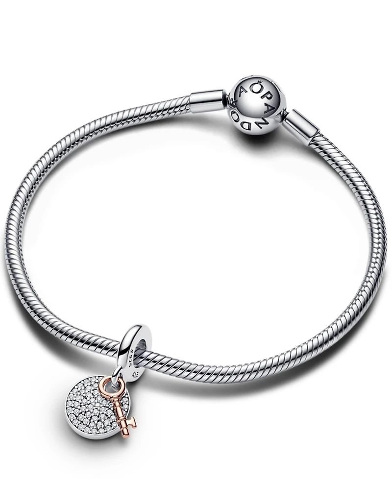 Pandora Two-Tone Key To Happiness Double Dangle Charm